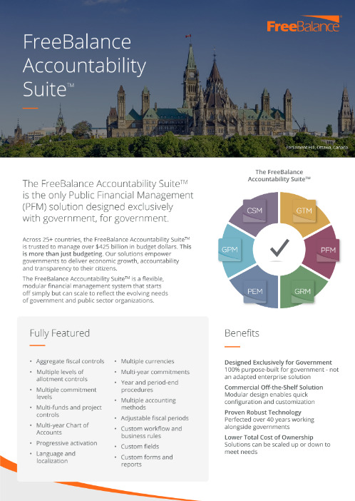 FreeBalance Accountability Suite™ Factsheet